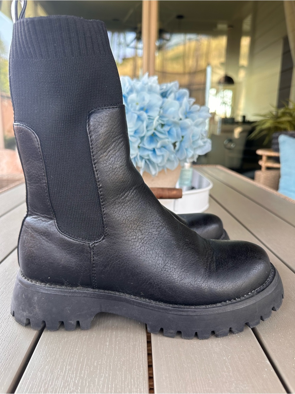 Call It Spring Black Chunky Chelsea Ankle Boots